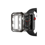 Θήκη TPU Για Apple Watch 42mm Series 2 / 3 Μαύρη & Διάφανη