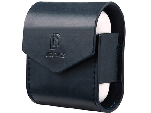 Θήκη Δερμάτινη με Μαγνήτη για Apple Airpods Μπλε