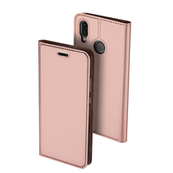 Θηκη Book DD Skin Pro Huawei P20 Lite Ροζ Χρυση