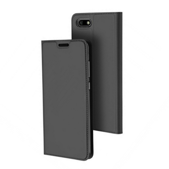 Θηκη Book DD Skin Pro Huawei Y5 2018 / Y5 2018 Prime Ανθρακι