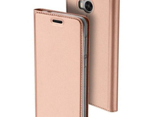 Θηκη Book DD Skin Pro Huawei Y6 2017 Ροζ - Χρυση