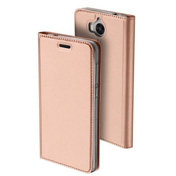 Θηκη Book DD Skin Pro Huawei Y6 2017 Ροζ - Χρυση
