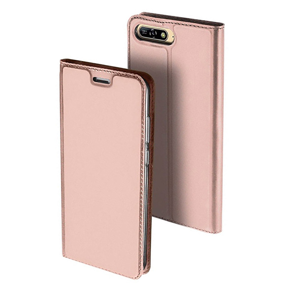 Θηκη Book DD Skin Pro Huawei Y6 2018 Ροζ - Χρυση