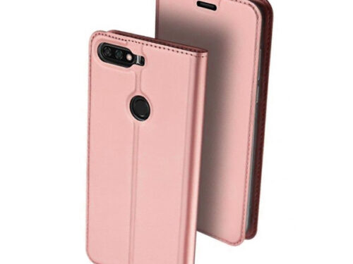 Θηκη Book DD Skin Pro Huawei Y7 2018 / Y7 2018 Prime Ροζ - Χρυση