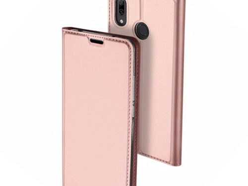 Θηκη Book DD Skin Pro Huawei Y7 2019 / Y7 2019 Prime Ροζ Χρυση