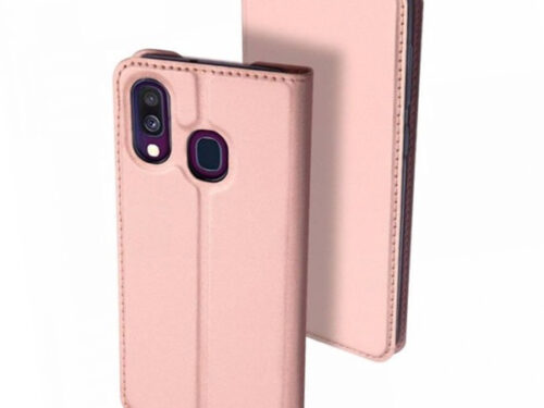 Θηκη Book DD Skin Pro Για Samsung Galaxy A40 Ροζ Χρυση