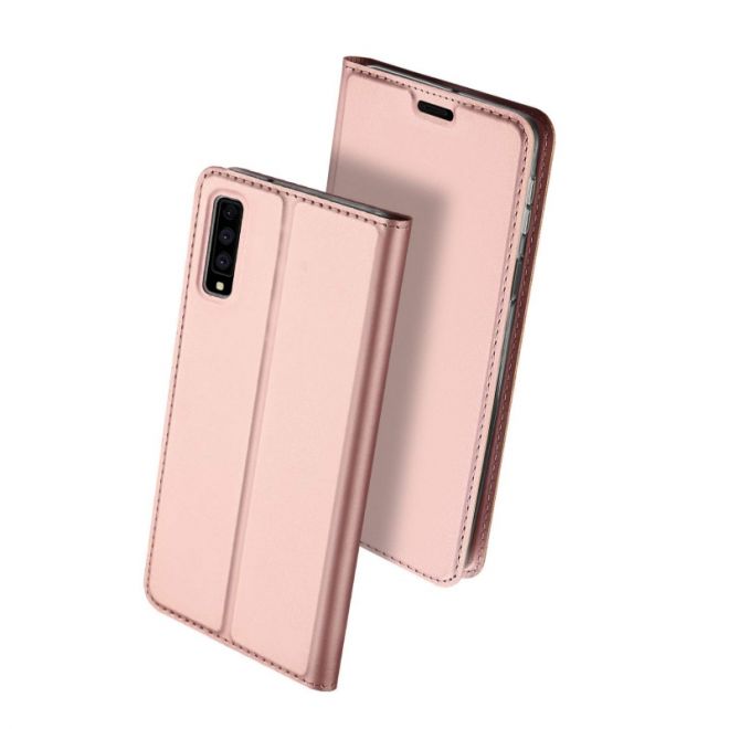 Θηκη Book DD Skin Pro Για Samsung Galaxy A7 2018 Ροζ Χρυση