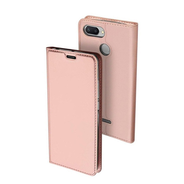 Θηκη Book DD Skin Pro Για Xiaomi Redmi 6 Ροζ Χρυση