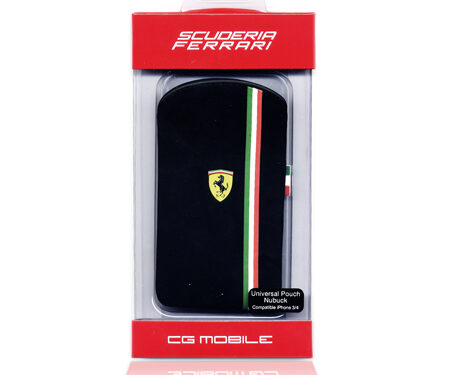 Θηκη Ferrari Για Apple iPhone 3G/4 Nubuk Μαυρη Italy