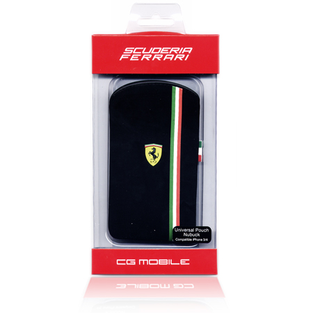Θηκη Ferrari Για Apple iPhone 3G/4 Nubuk Μαυρη Italy