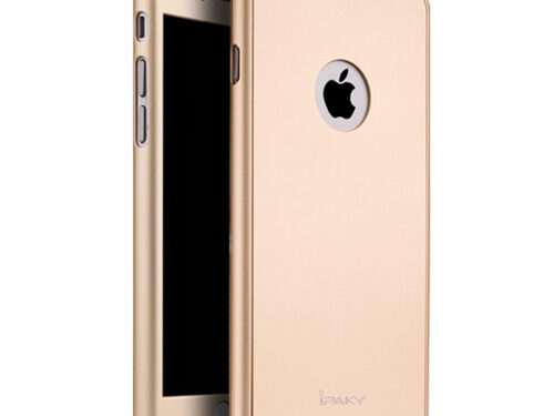 Θηκη IPAKY Classic 360° για Apple iPhone 6+ Χρυση & Προστατευτικο Τζαμι
