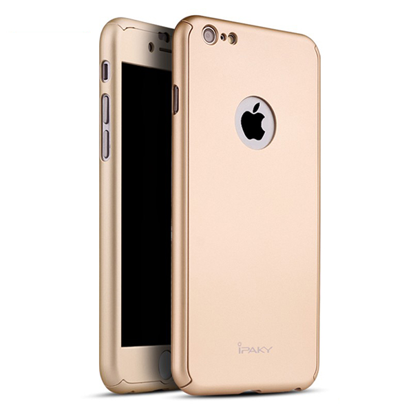 Θηκη IPAKY Classic 360° για Apple iPhone 6+ Χρυση & Προστατευτικο Τζαμι