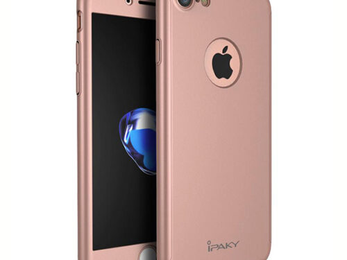 Θηκη IPAKY Classic 360° για Apple iPhone 7+ Ροζ & Προστατευτικο Τζαμι