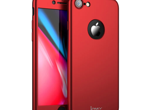Θηκη IPAKY Classic 360° για Apple iPhone 8 Κοκκινη & Προστατευτικο Τζαμι