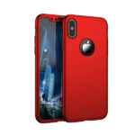 Θηκη IPAKY Classic 360° για Apple iPhone X Κοκκινη & Προστατευτικο Τζαμι