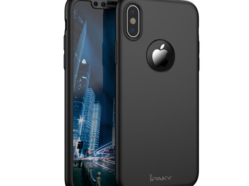 Θηκη IPAKY Classic 360° για Apple iPhone X Μαυρη & Προστατευτικο Τζαμι
