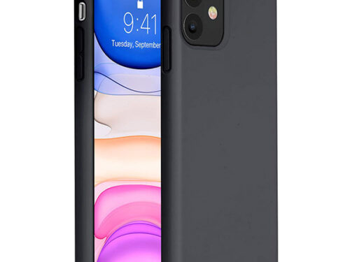 Θηκη Liquid Silicone για Apple iPhone 11 Μαυρη