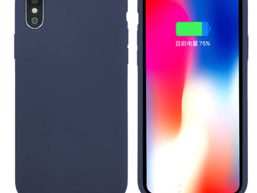 Θηκη Liquid Silicone για Apple iPhone X/Xs Σκουρο Μπλε