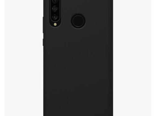 Θηκη Liquid Silicone για Huawei P30 lite Μαυρη