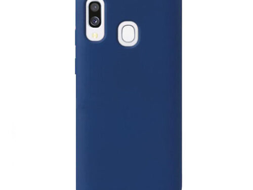 Θηκη Liquid Silicone για Samsung A405 Galaxy A40 Σκουρο Μπλε