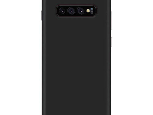 Θηκη Liquid Silicone για Samsung G975 Galaxy S10+ Μαυρη
