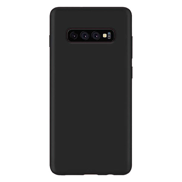Θηκη Liquid Silicone για Samsung G975 Galaxy S10+ Μαυρη