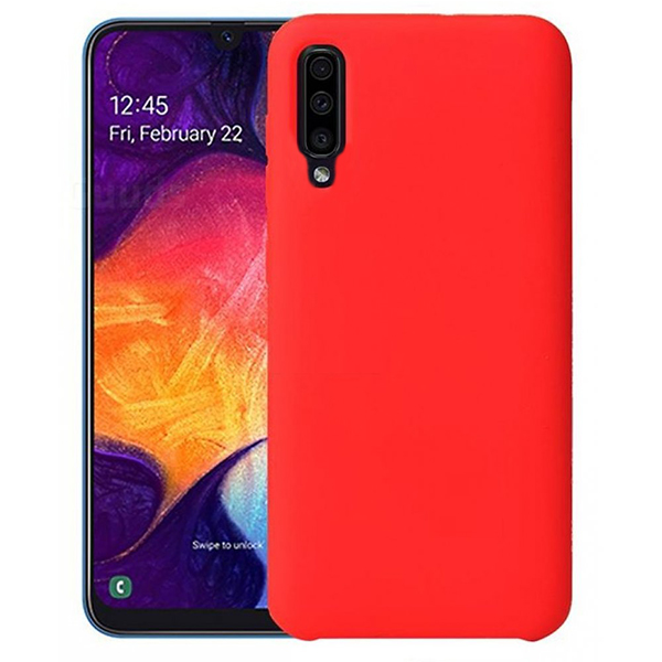 Θηκη Liquid Silicone για Samsung Galaxy A30s Κοκκινη