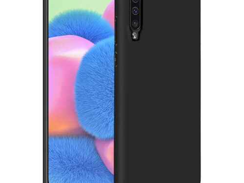 Θηκη Liquid Silicone για Samsung Galaxy A30s Μαυρη