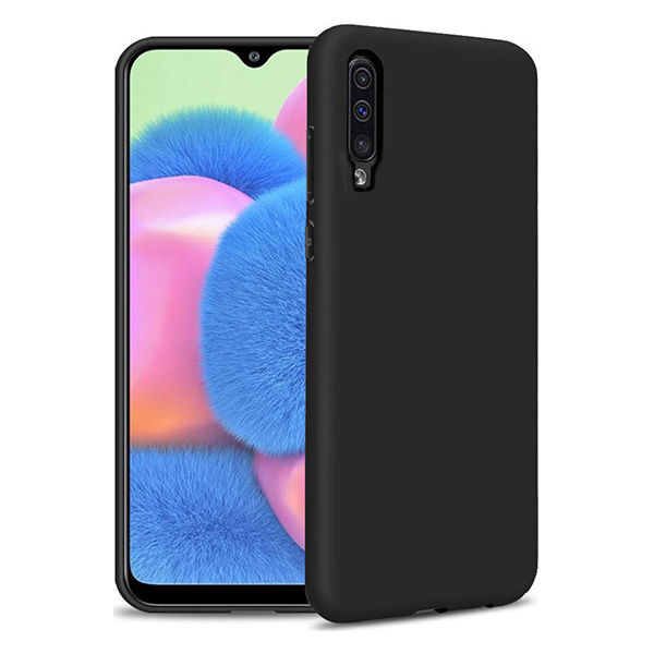 Θηκη Liquid Silicone για Samsung Galaxy A30s Μαυρη