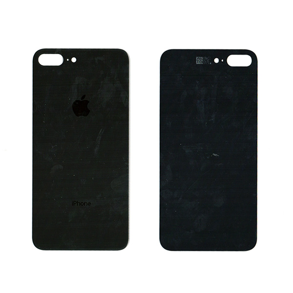 Καλυμμα Μπαταριας Για Apple iPhone 8+ Μαυρο Τζαμι Με Ταινια Διπλης Οψης